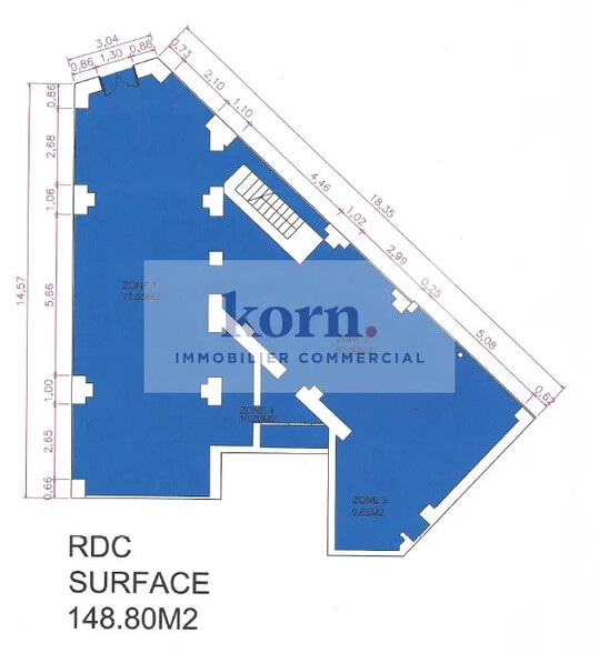 Retail in Paris for lease - Floor Plan - Image 3 of 4