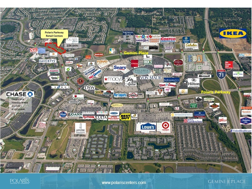 NW Polaris Pky, Columbus, OH for lease Aerial- Image 1 of 3