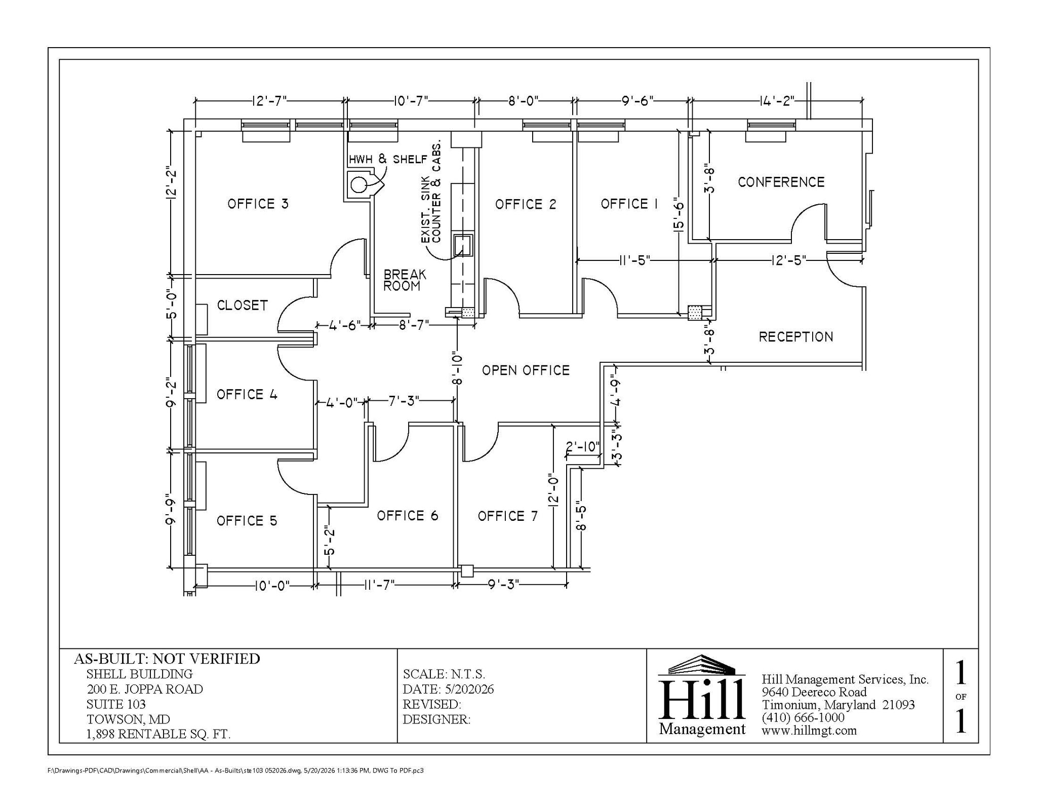200 E Joppa Rd, Towson, MD for lease Floor Plan- Image 1 of 1
