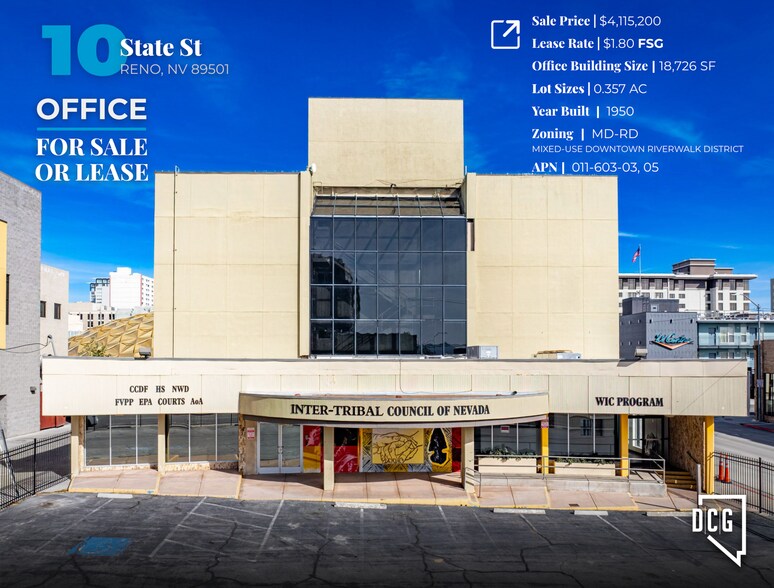 10 State St, Reno, NV à vendre - Photo du bâtiment - Image 2 de 10