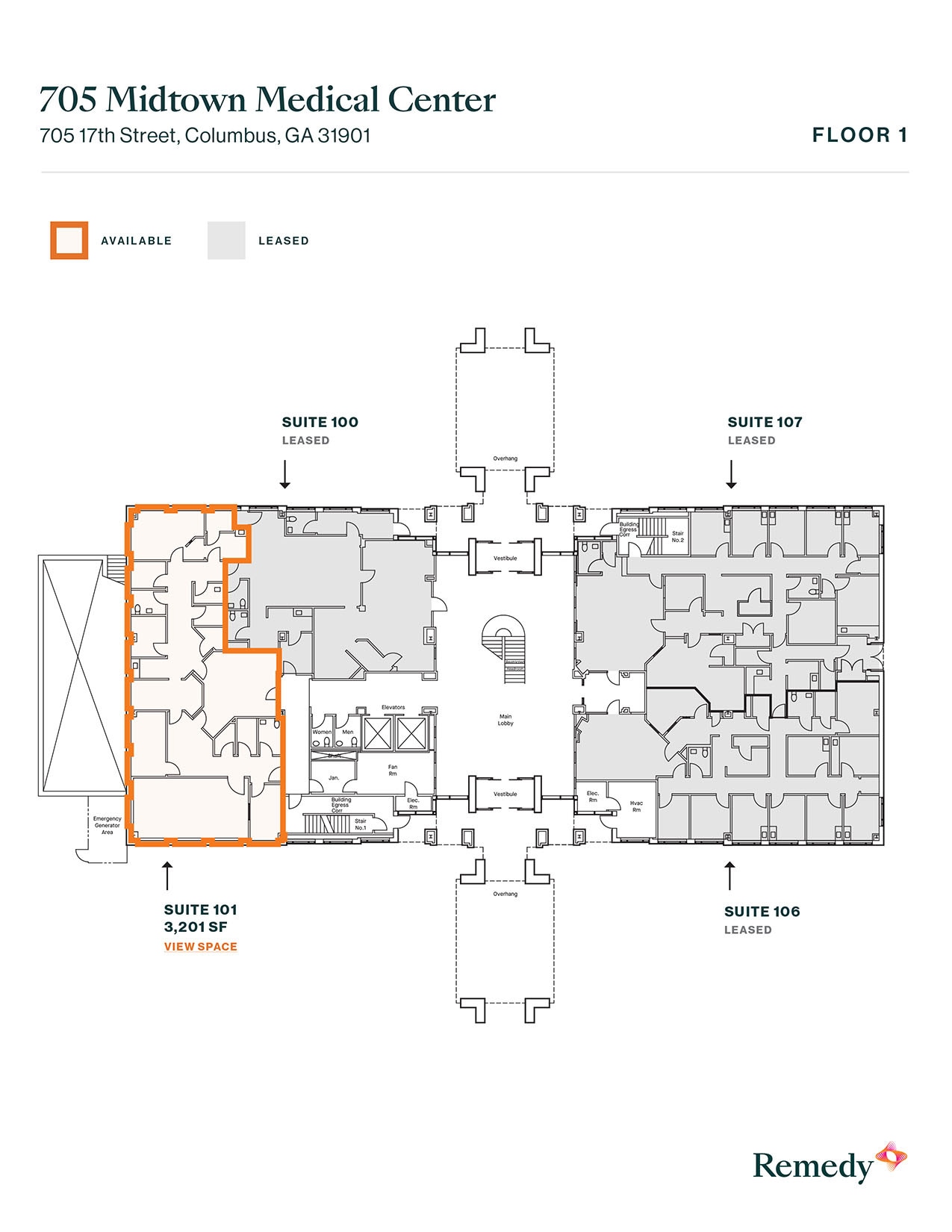 705 17th St, Columbus, GA à louer Plan d’étage- Image 1 de 1