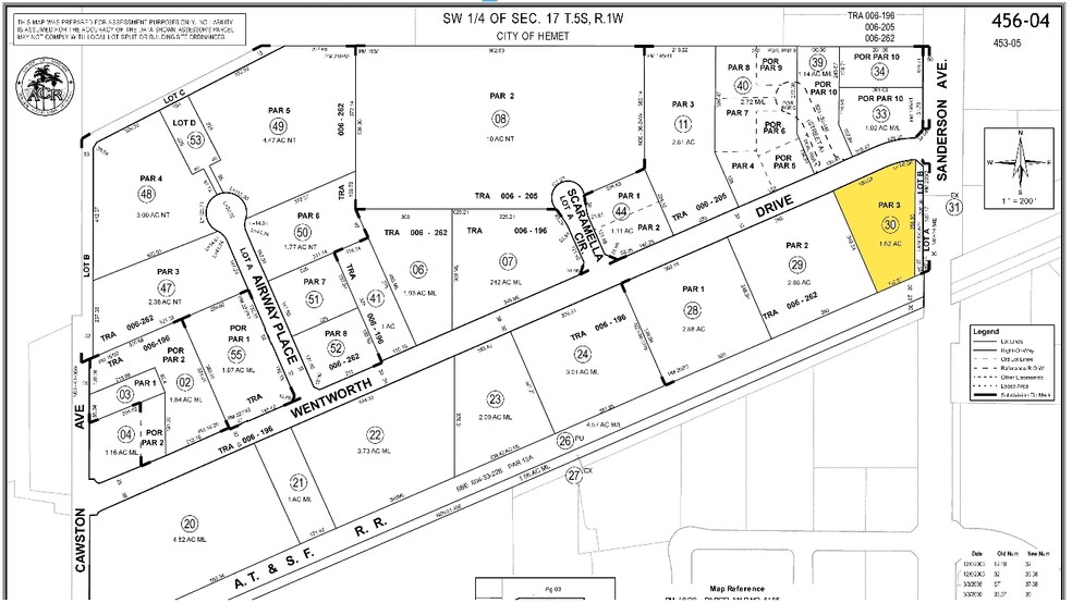 SWC Wentworth Dr & Sanderson Ave, Hemet, CA for sale - Plat Map - Image 3 of 3