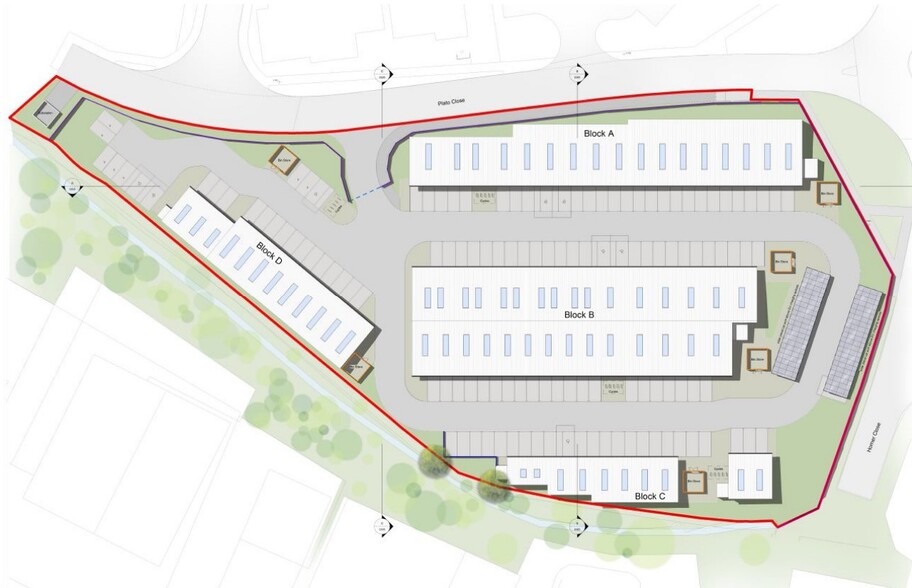 Plato Close, Warwick à louer - Plan de site - Image 2 de 2