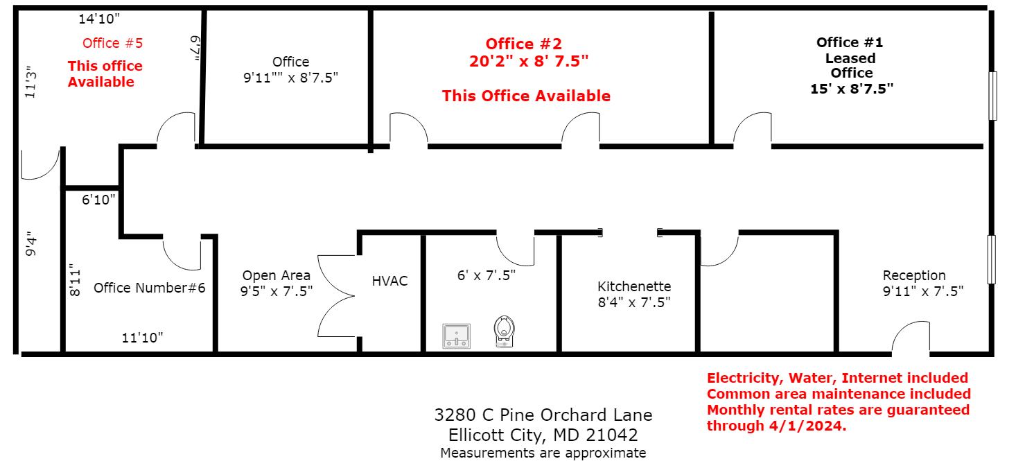 3280 Pine Orchard Ln, Ellicott City, MD à louer Plan d’étage- Image 1 de 3