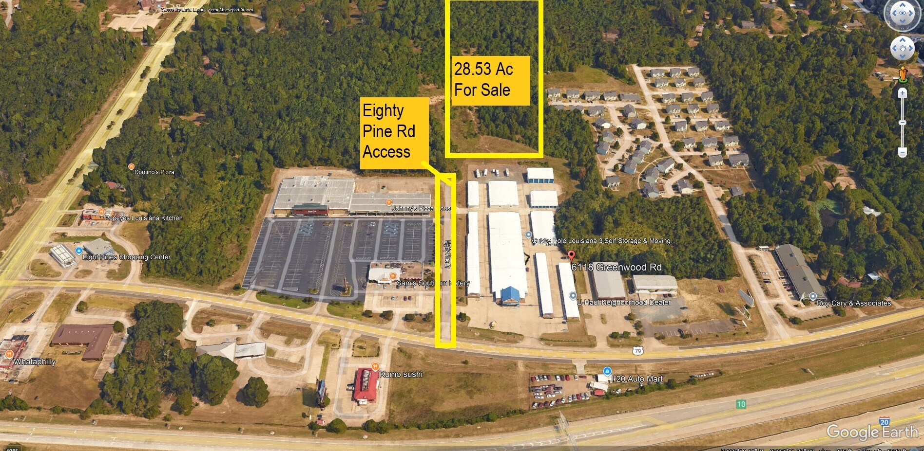 6118 Greenwood Rd, Shreveport, LA for sale Aerial- Image 1 of 4