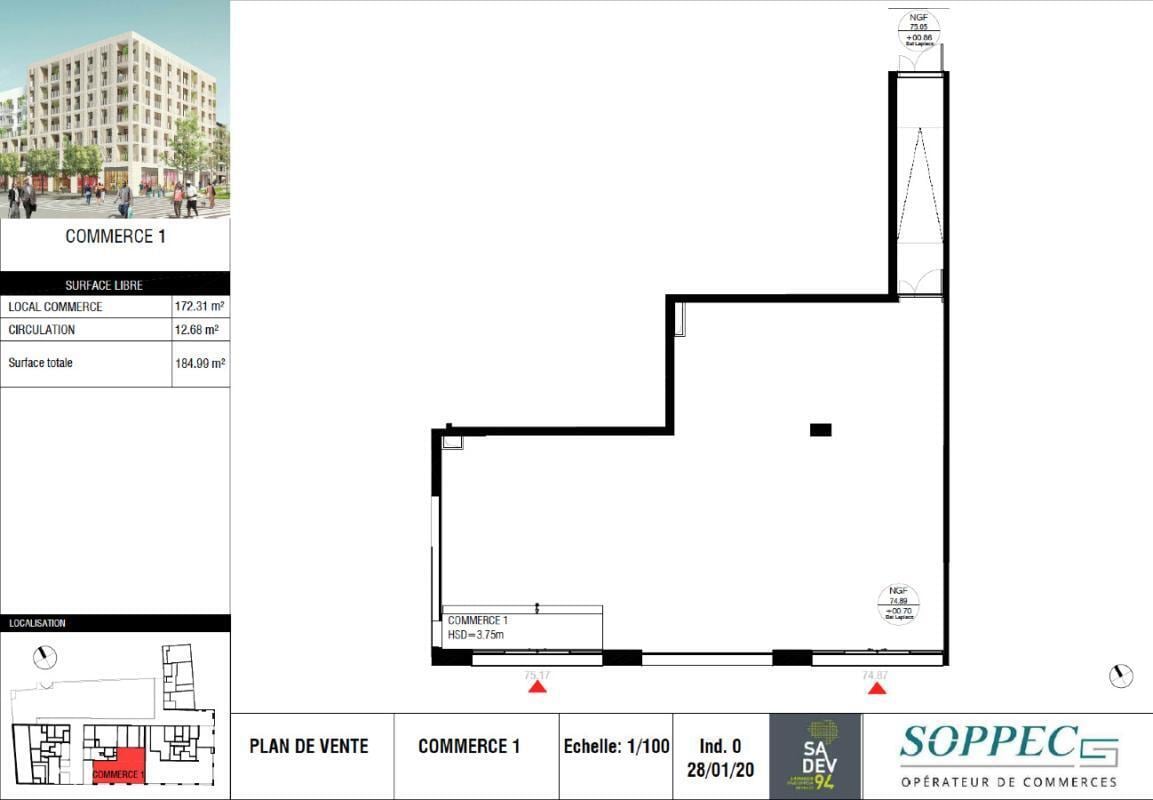 Av Du President Salvador Allende, Arcueil for sale Floor Plan- Image 1 of 11