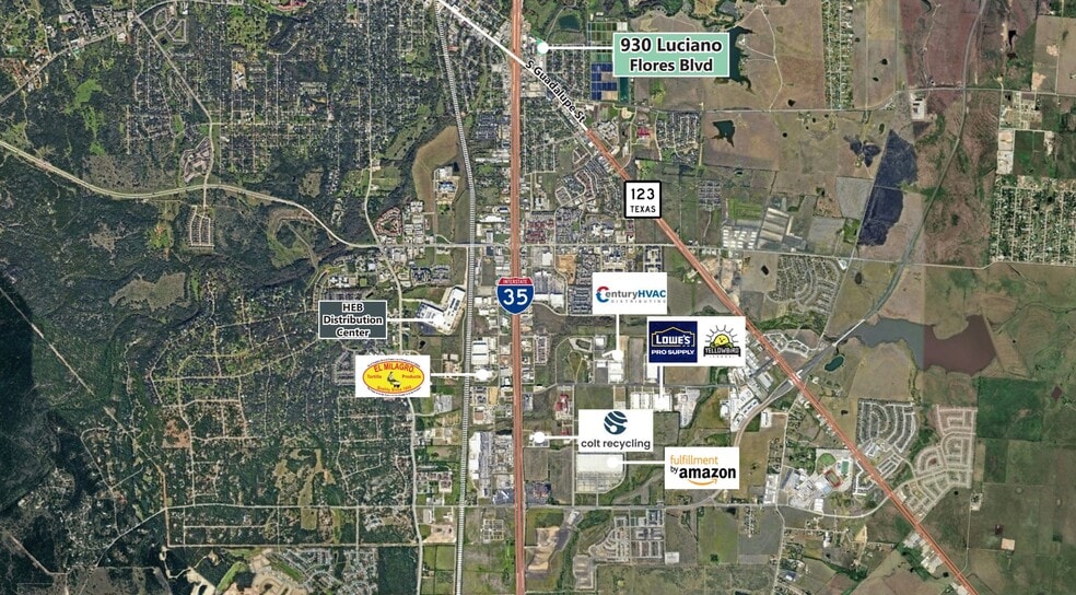 930 Luciano Flores St, San Marcos, TX for lease - Aerial - Image 3 of 3