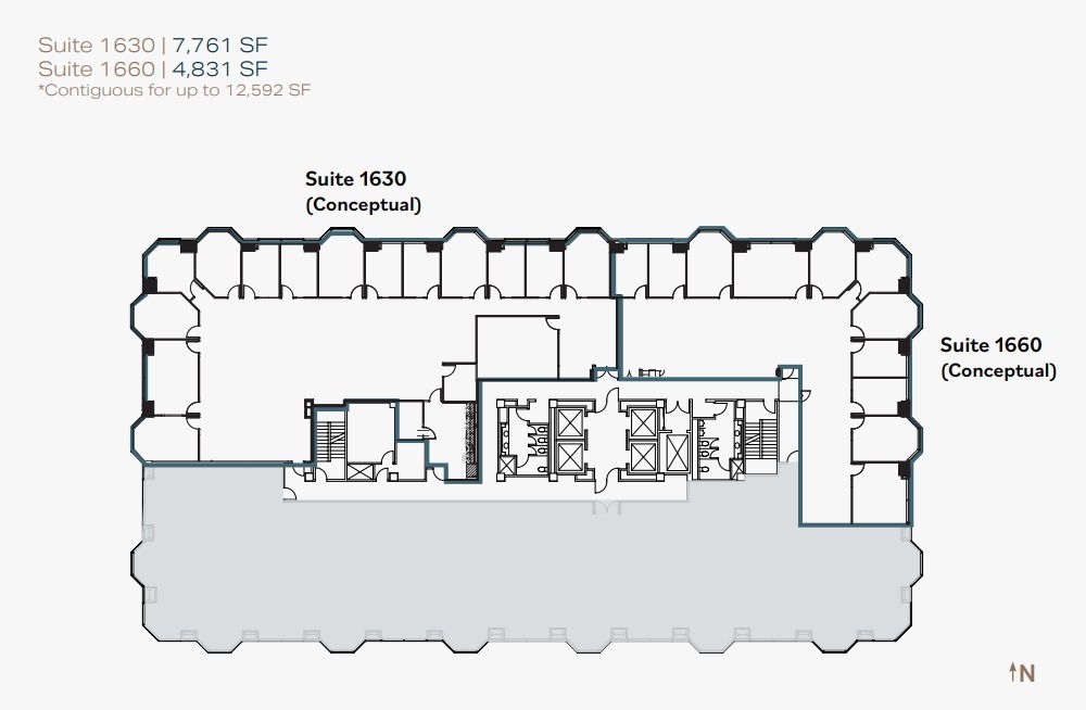 550 W C St, San Diego, CA à louer Plan d’étage- Image 1 de 1