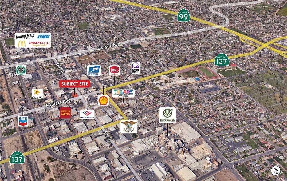 246 E Tulare Ave, Tulare, CA à vendre - Aérien - Image 2 de 16