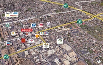 246 E Tulare Ave, Tulare, CA - AÉRIEN Vue de la carte