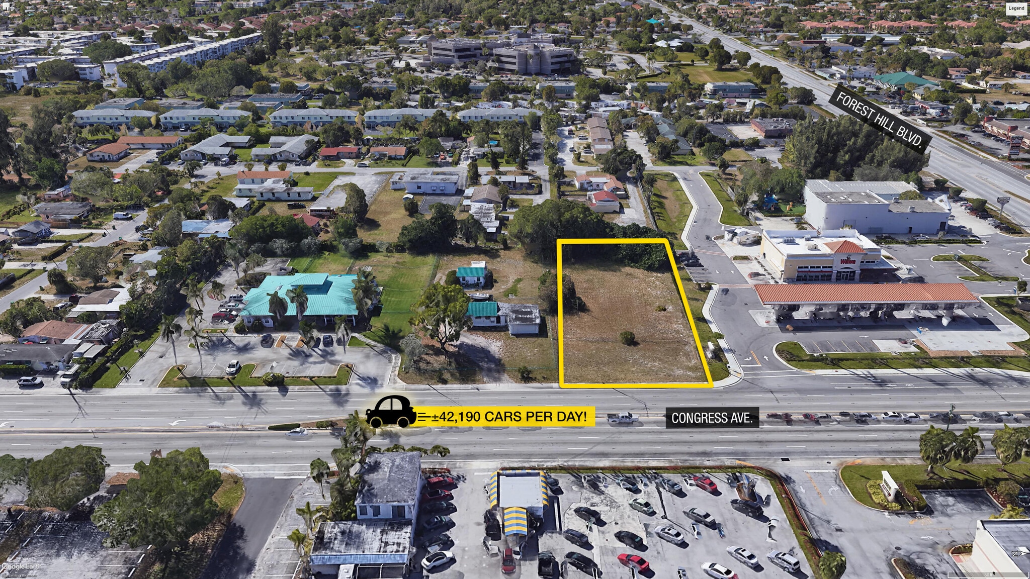 S Congress Ave, Palm Springs, FL for sale Aerial- Image 1 of 3