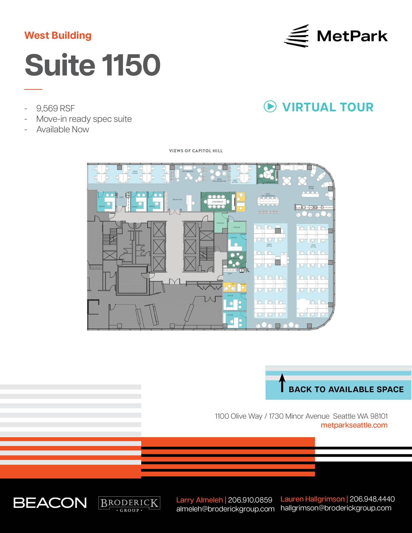 1100 Olive Way, Seattle, WA à louer Plan d’étage- Image 1 de 1