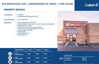 More details for 913 Montague Ave, Greenwood, SC - Retail for Lease
