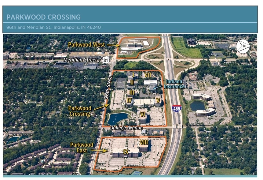 600 E 96th St, Indianapolis, IN for lease - Aerial - Image 2 of 3