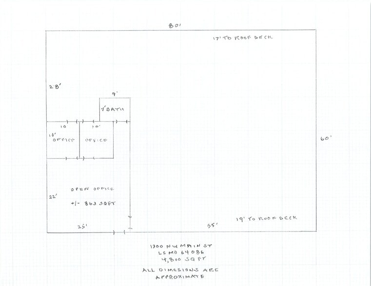1300-1324 NW Main St, Lee's Summit, MO à louer - Plan d’étage - Image 2 de 2