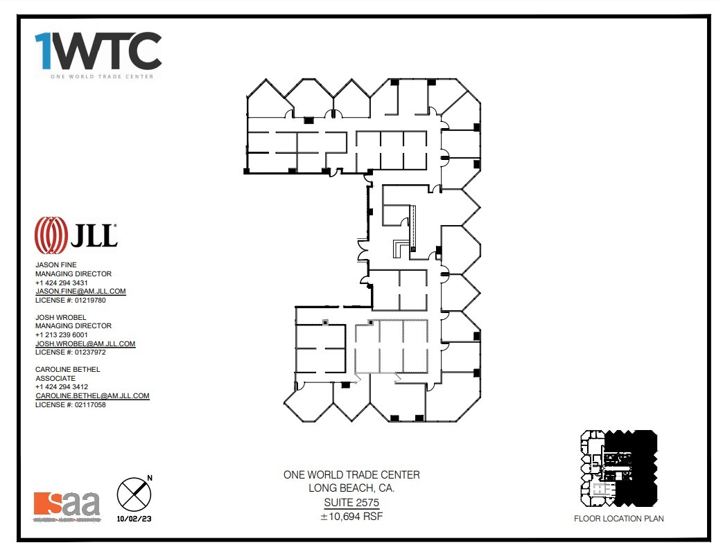 1 World Trade Ctr, Long Beach, CA à louer Plan d  tage- Image 1 de 1