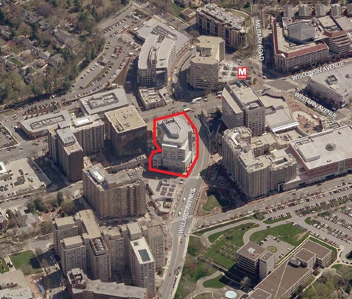 4445 Willard Ave, Chevy Chase, MD à louer - Aérien - Image 2 de 13