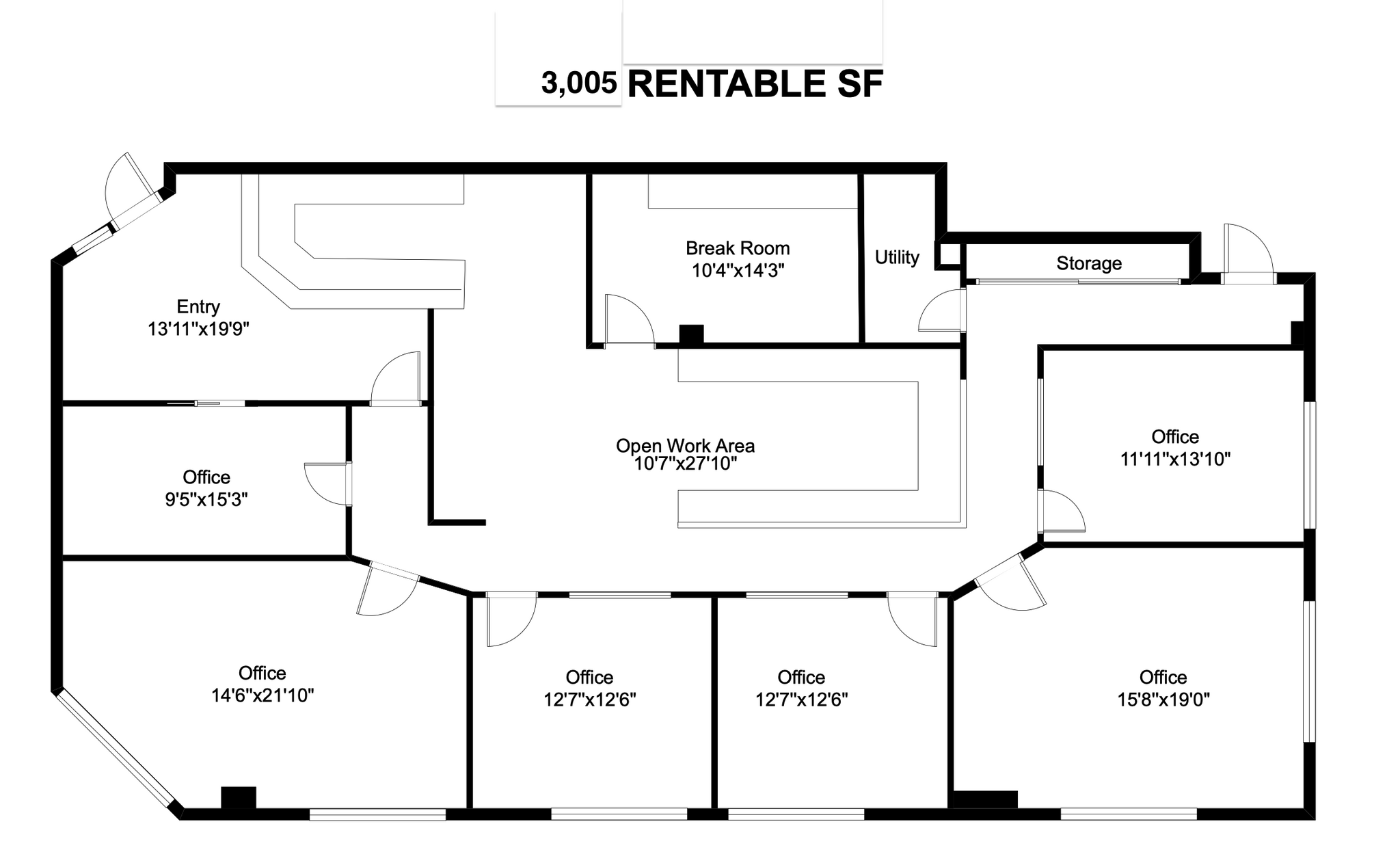 3585 E Flamingo Rd, Las Vegas, NV for lease Floor Plan- Image 1 of 9