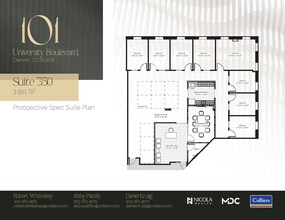 101 University Blvd, Denver, CO à louer Plan d’étage- Image 2 de 2