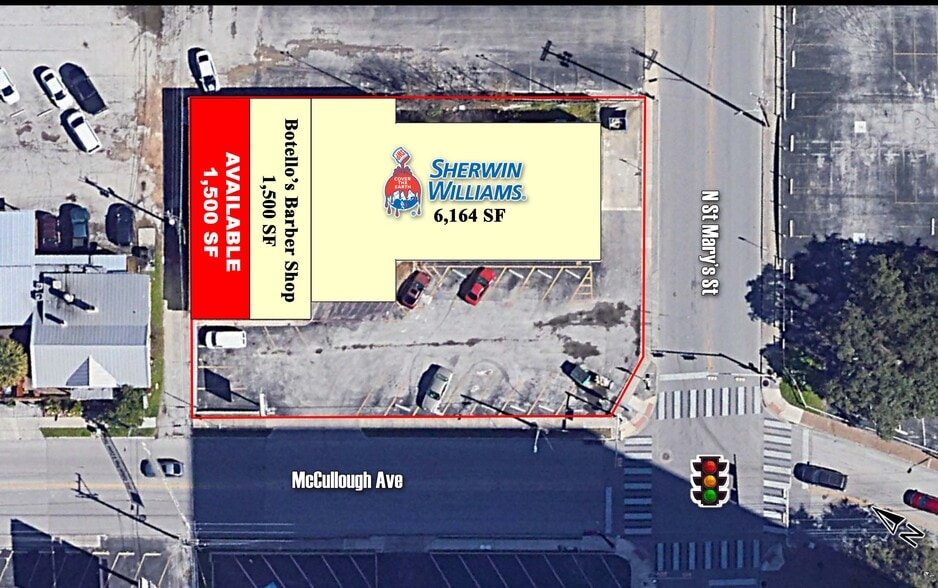 1107 St Marys, San Antonio, TX for lease - Aerial - Image 2 of 2