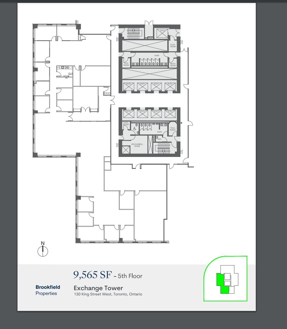 130 King St W, Toronto, ON à louer Plan d’étage- Image 1 de 1
