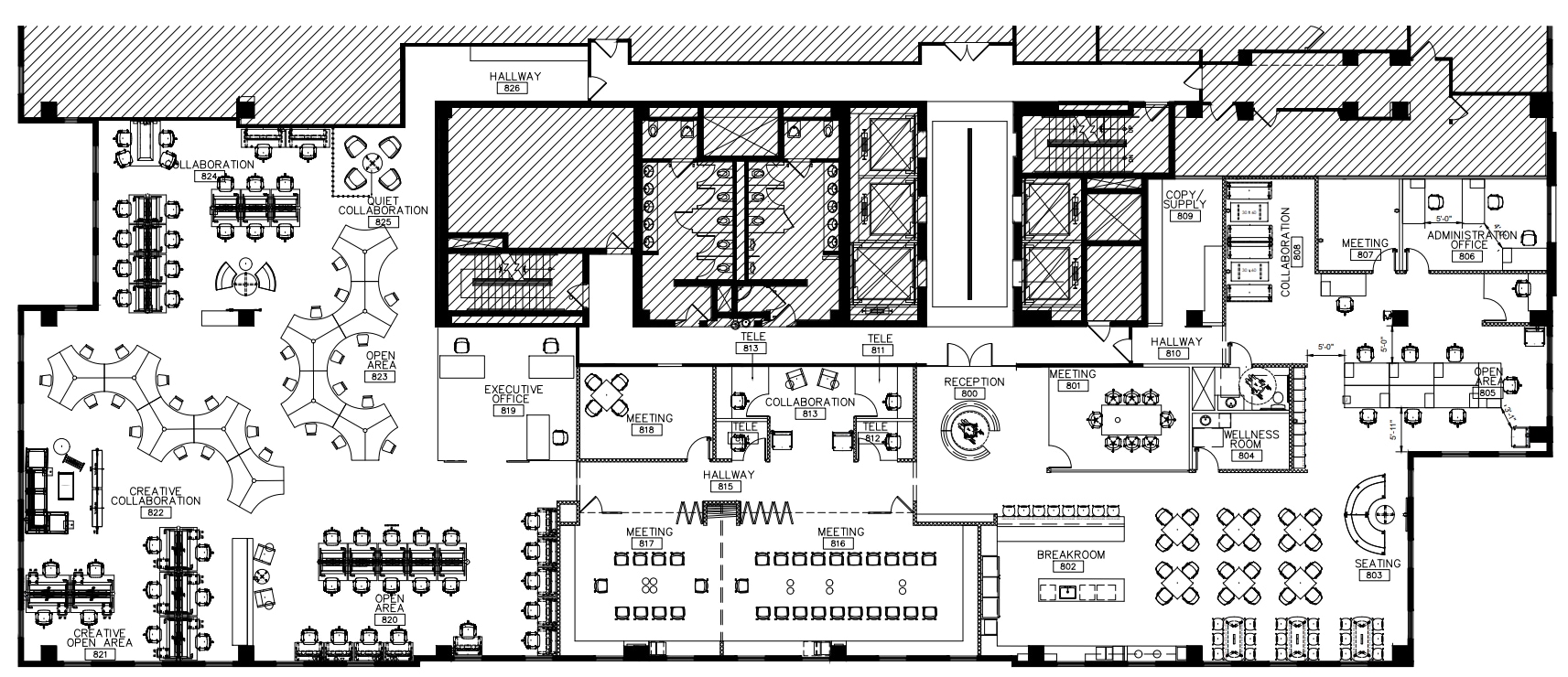 355 Alhambra Cir, Coral Gables, FL for lease Typical Floor Plan- Image 1 of 7
