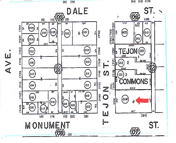 703 N Tejon St, Colorado Springs, CO for lease - Plat Map - Image 2 of 10