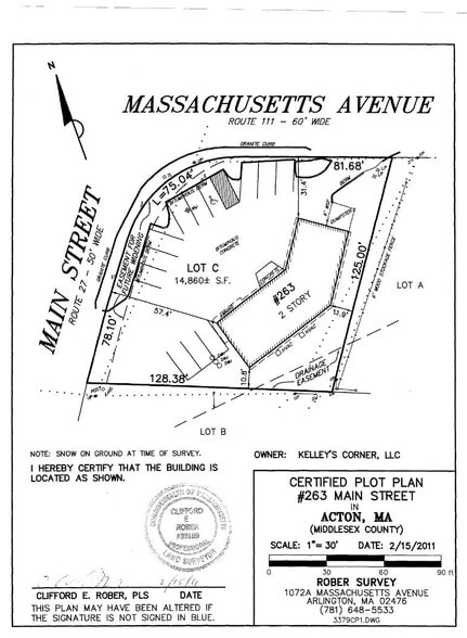 263 Main St, Acton, MA à vendre - Plan de site - Image 2 de 3