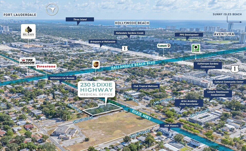 230 S Dixie Hwy, Hallandale Beach, FL à vendre - Photo du bâtiment - Image 3 de 10