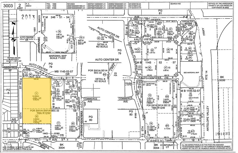 10th St W, Palmdale, CA for sale - Plat Map - Image 3 of 5