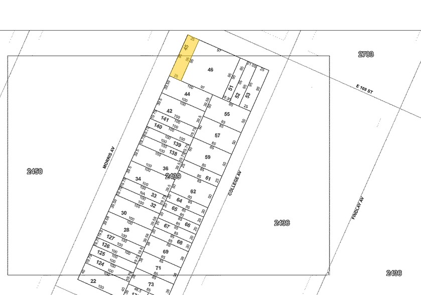 270-282 E 169th St, Bronx, NY for sale - Plat Map - Image 2 of 9