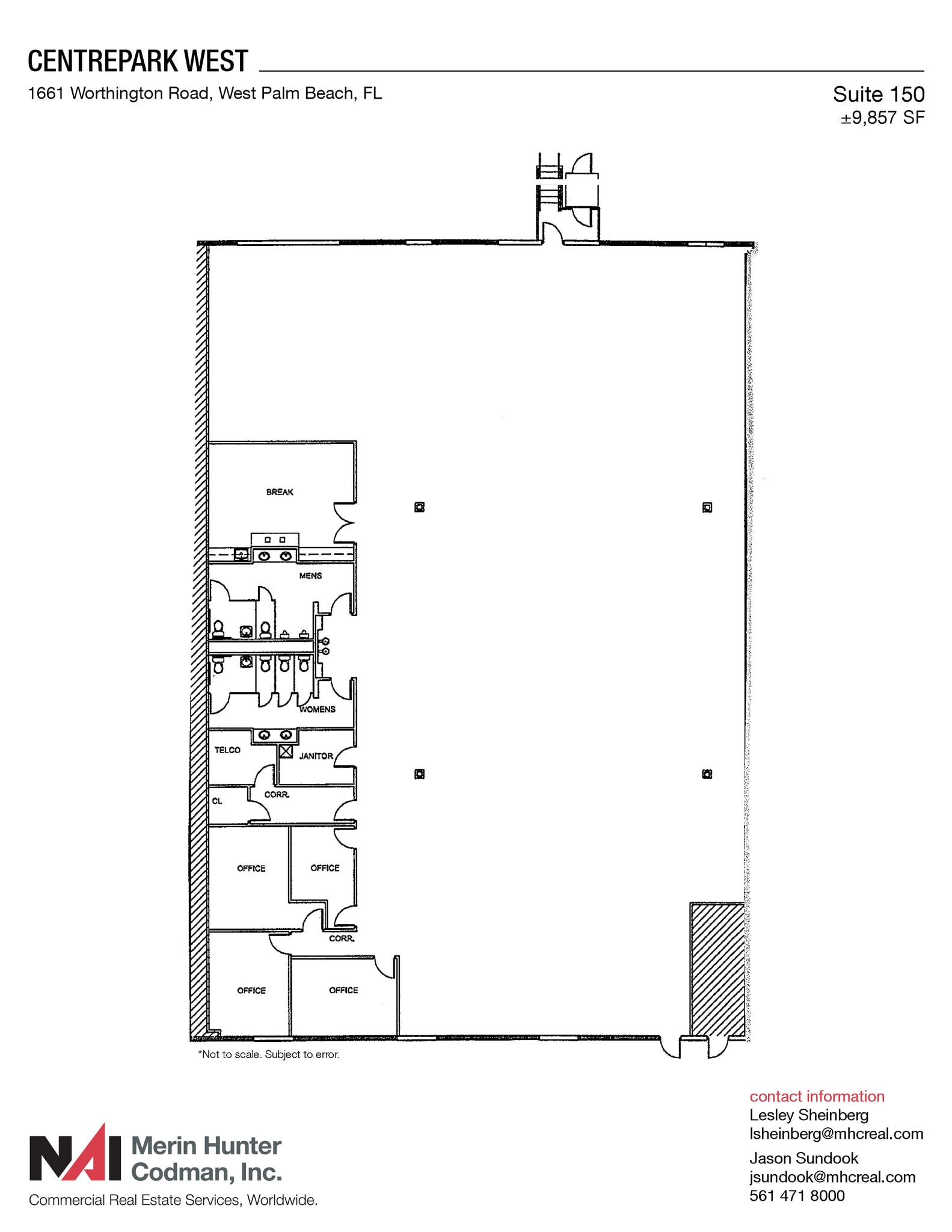 1661 Worthington Rd, West Palm Beach, FL à louer Plan d’étage- Image 1 de 1