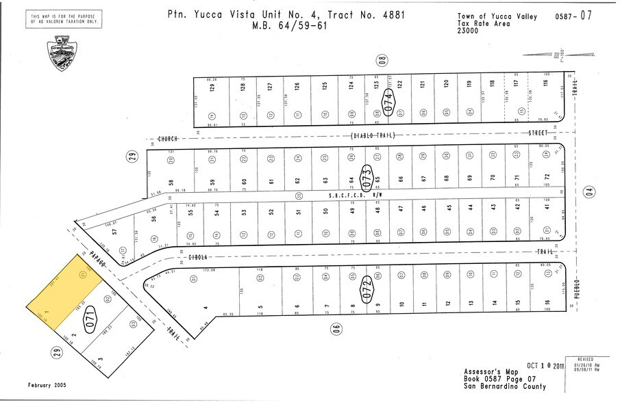 56240 Papago Trl, Yucca Valley, CA for sale - Plat Map - Image 2 of 2