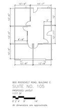 800 Roosevelt Rd, Glen Ellyn, IL à louer Plan d’étage- Image 1 de 1