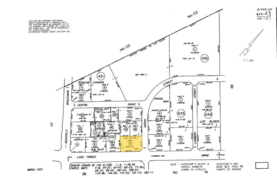 22831 Lake Forest Dr, Lake Forest, CA à louer - Plan cadastral - Image 3 de 6