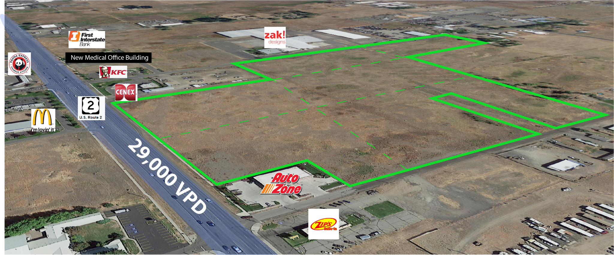 Hwy 2 Between Russell St & Garfield Rd, Airway Heights, WA à vendre Photo principale- Image 1 de 5