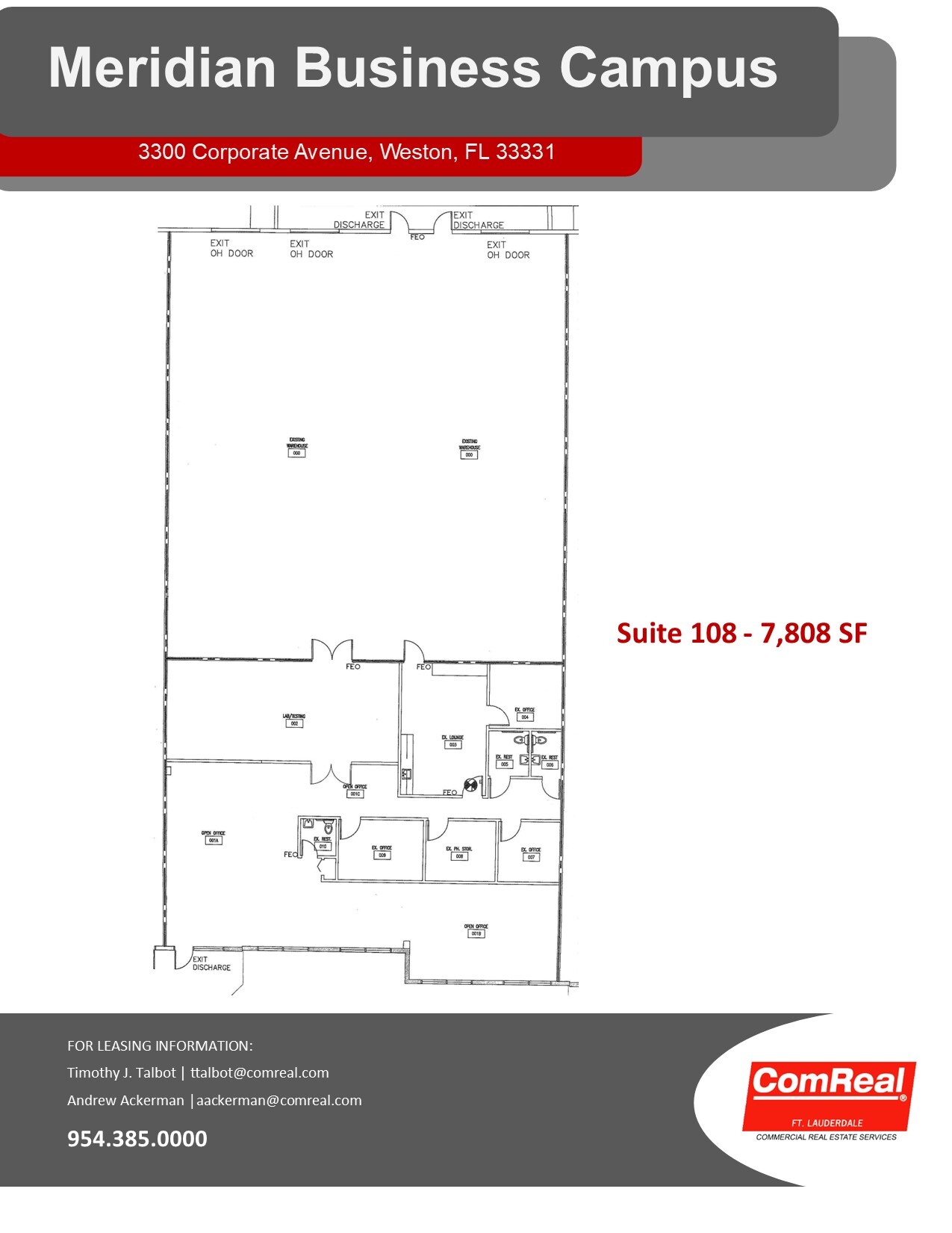 3300 Corporate Ave, Weston, FL for lease Floor Plan- Image 1 of 1