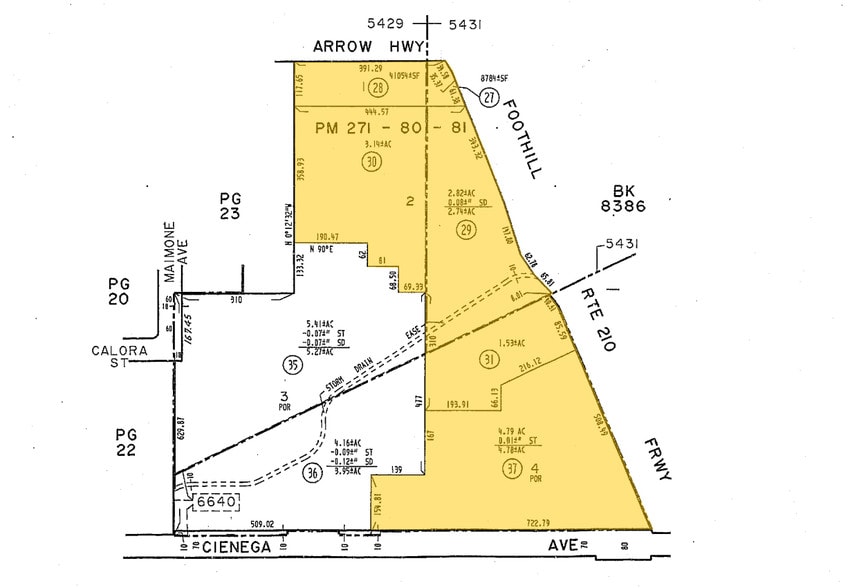 840-860 W Arrow Hwy, San Dimas, CA for lease - Plat Map - Image 2 of 7