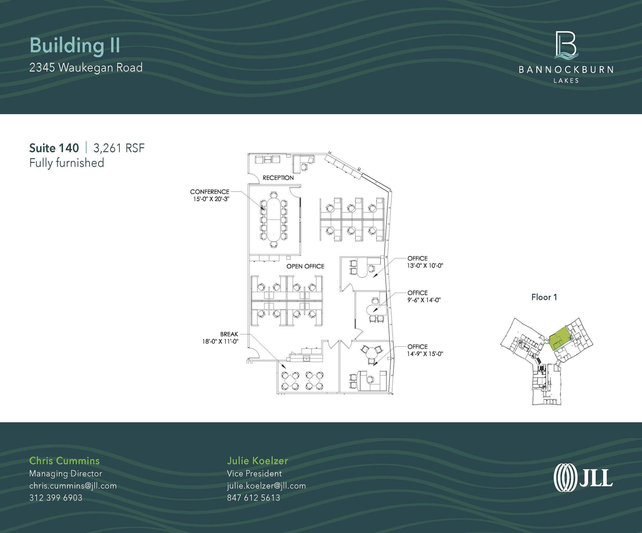 2333 Waukegan Rd, Bannockburn, IL for lease Floor Plan- Image 1 of 1