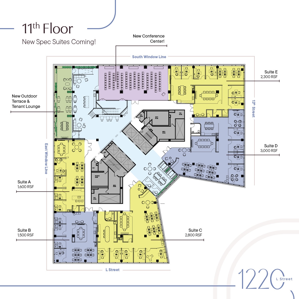1220 L St NW, Washington, DC à louer Plan d’étage- Image 1 de 1