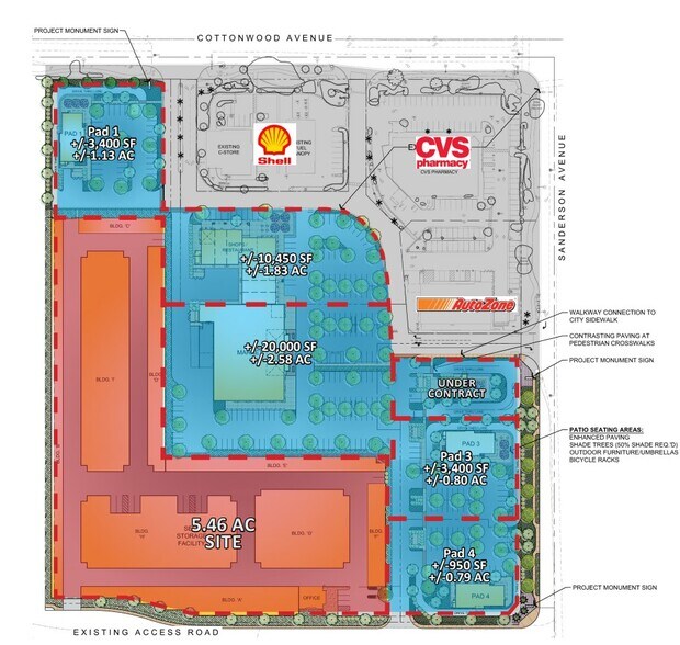 SWC Sanderson Ave & Cottonwood Ave, San Jacinto, CA à vendre - Plan de site - Image 2 de 2