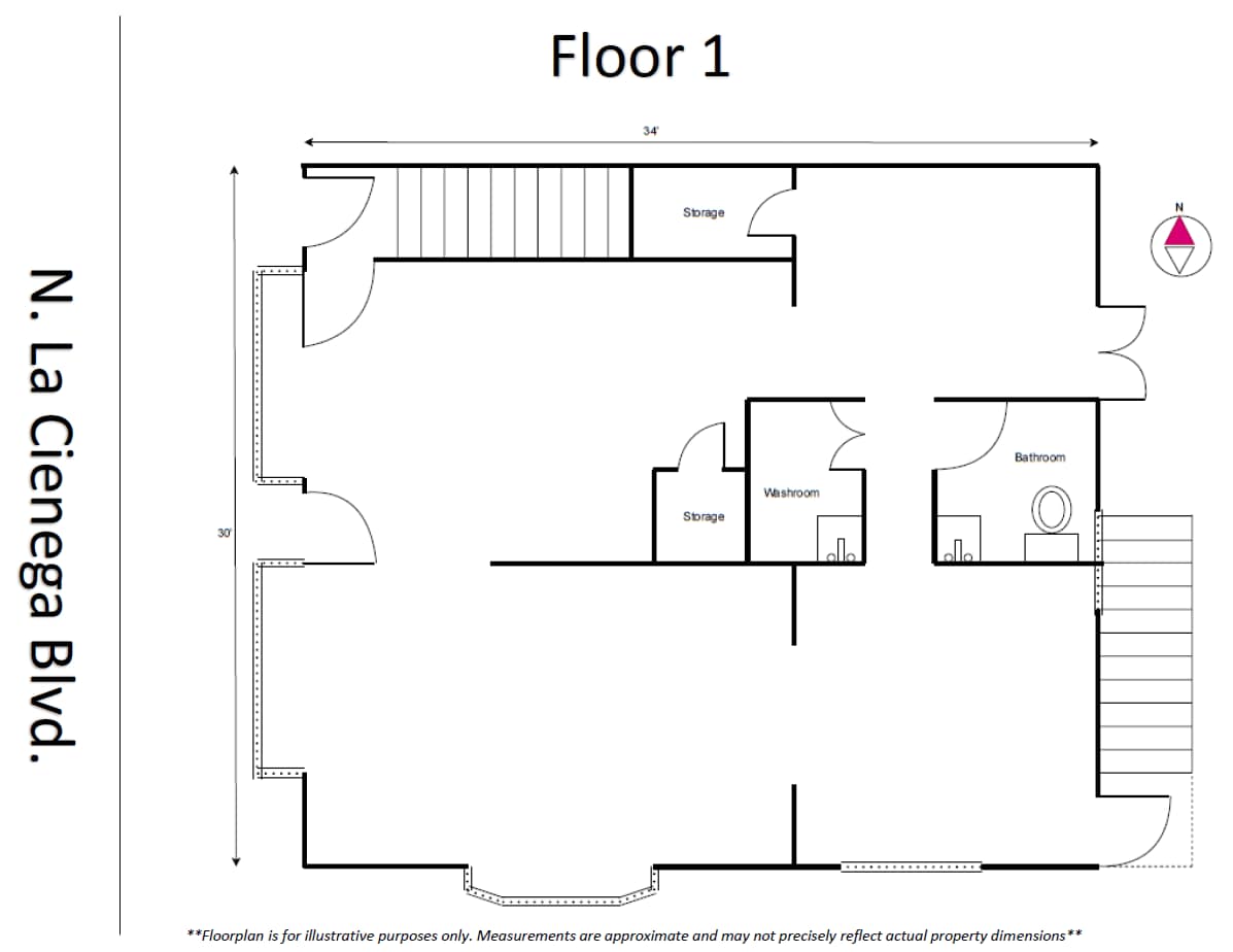 818 N La Cienega Blvd, Los Angeles, CA for lease Floor Plan- Image 1 of 1