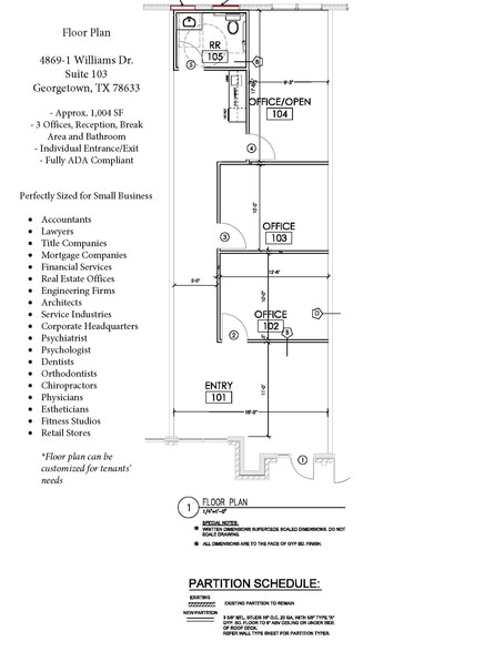 4869-1 Williams Drive, Georgetown, TX for lease - Floor Plan - Image 2 of 23