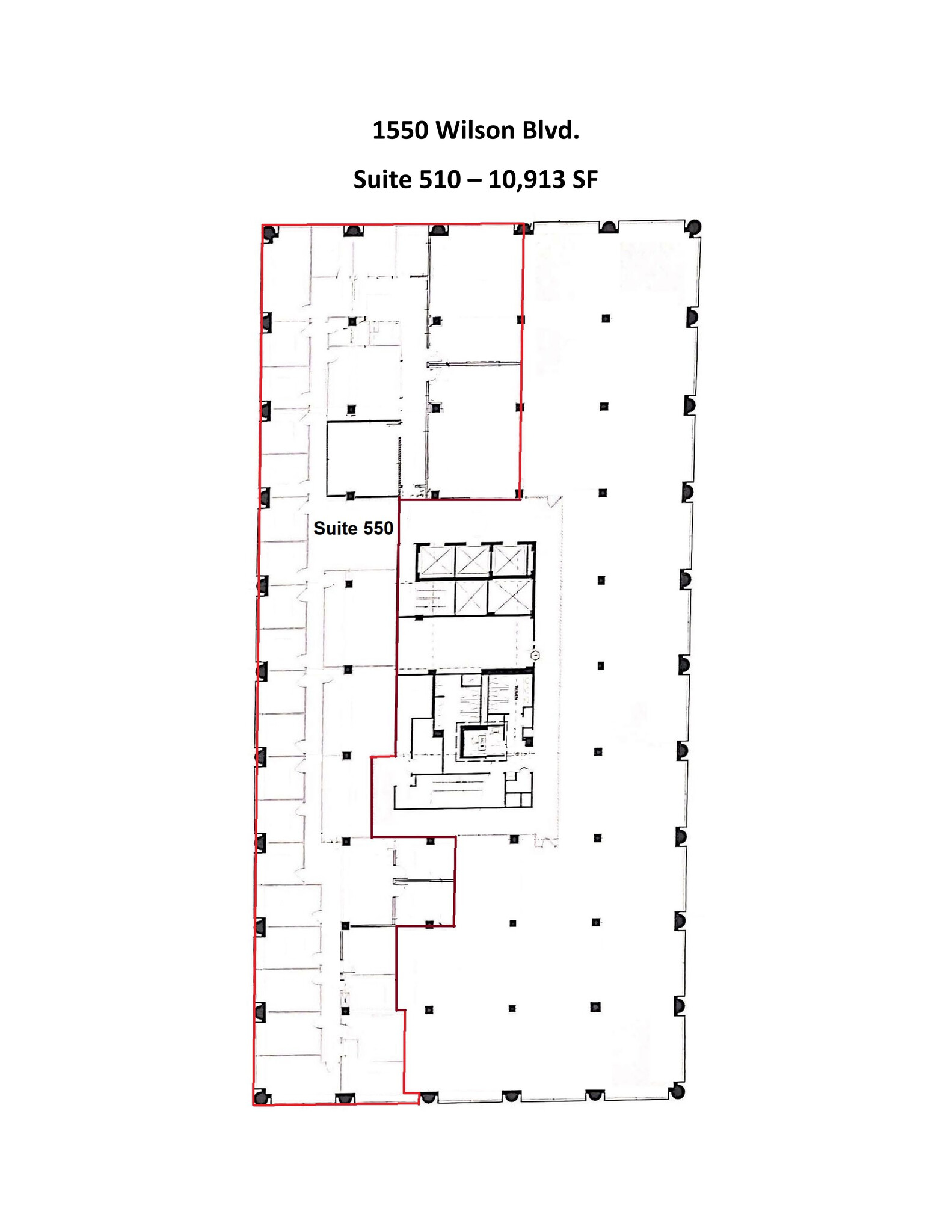 1560 Wilson Blvd, Arlington, VA à louer Plan de site- Image 1 de 1