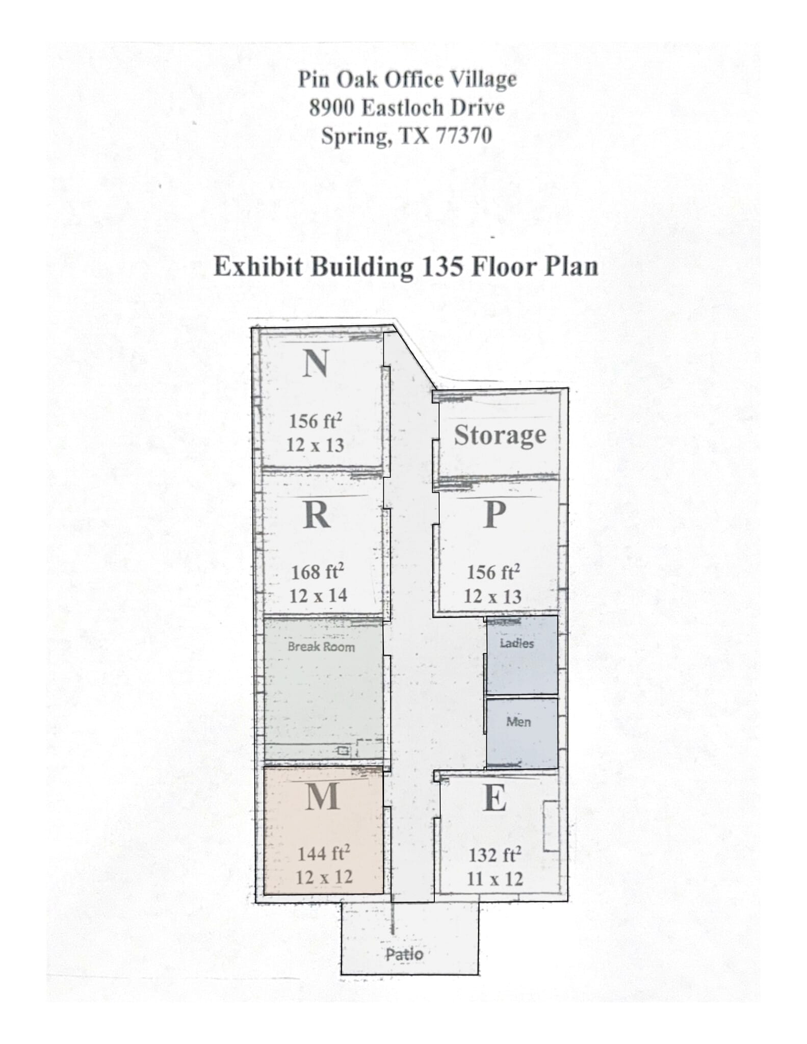 8900 Eastloch Dr, Spring, TX à louer Plan d’étage- Image 1 de 1