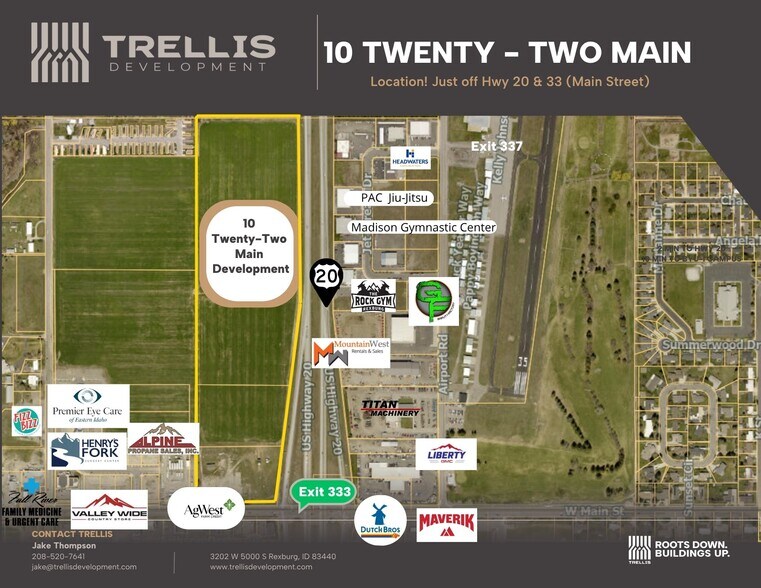 1022 W Main St, Rexburg, ID for sale - Aerial - Image 2 of 9