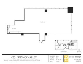 4201 Spring Valley Rd, Dallas, TX à louer Plan d’étage- Image 1 de 1