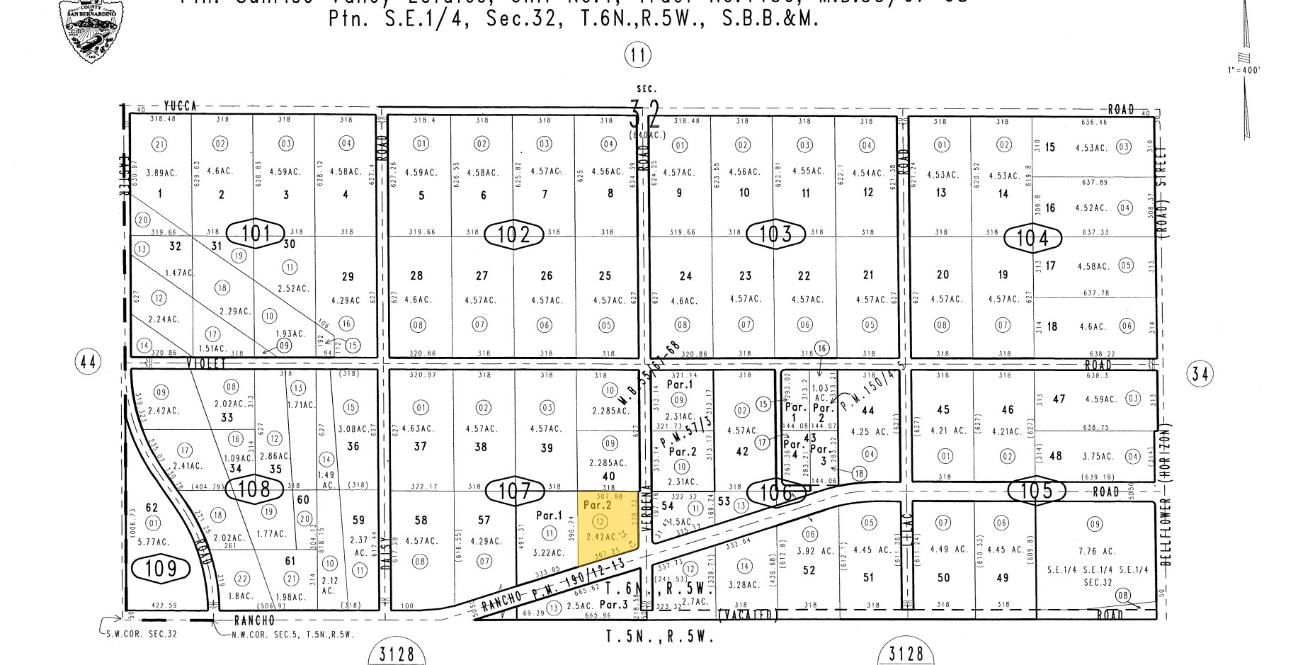 10875 Rancho Rd, Adelanto, CA for sale Plat Map- Image 1 of 1