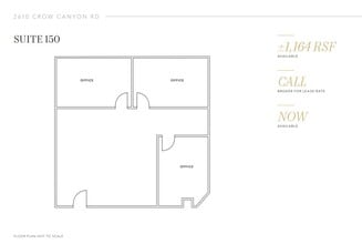 2610 Crow Canyon Rd, San Ramon, CA à louer Plan d’étage- Image 1 de 1