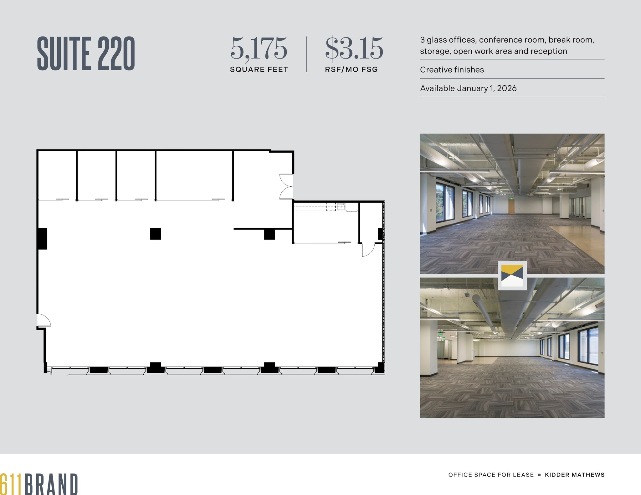 611 N Brand Blvd, Glendale, CA for lease Floor Plan- Image 1 of 1
